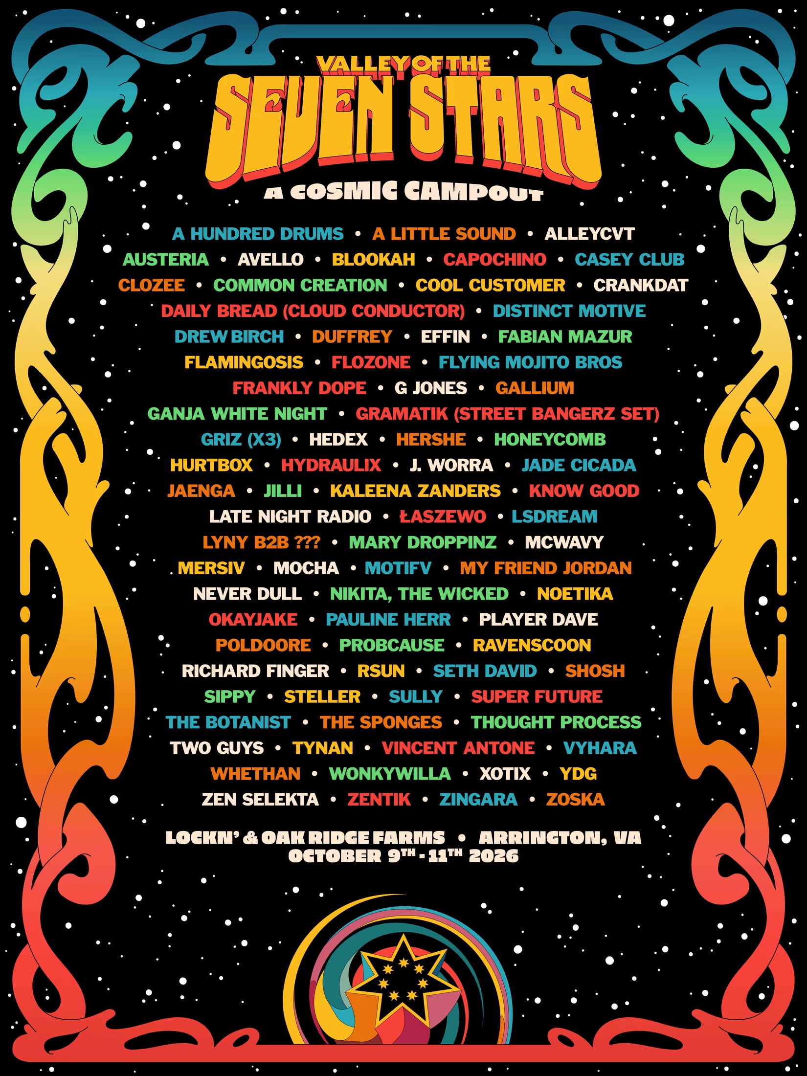 Valley of the Seven Stars official lineup