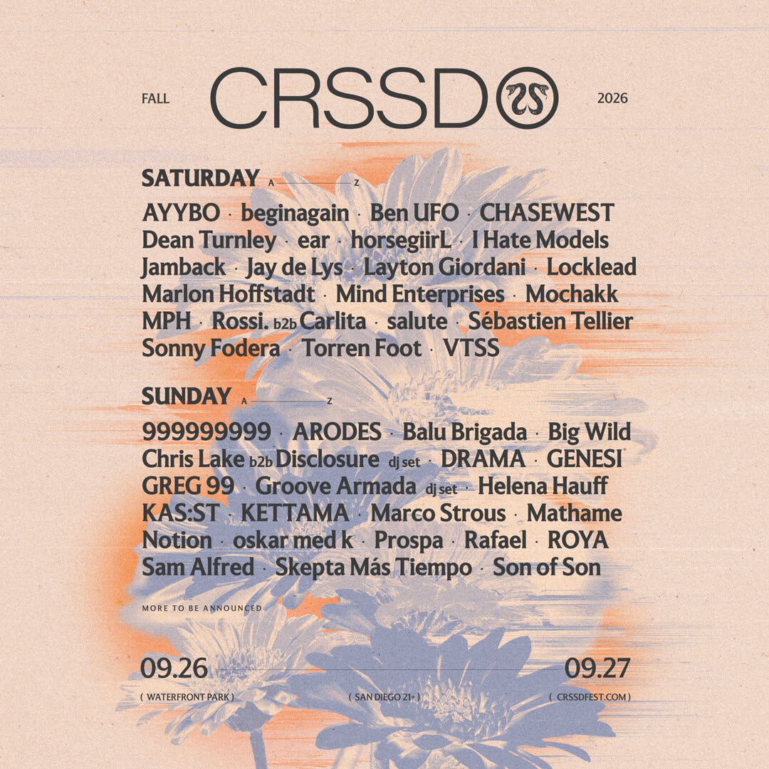 CRSSD Fall official lineup