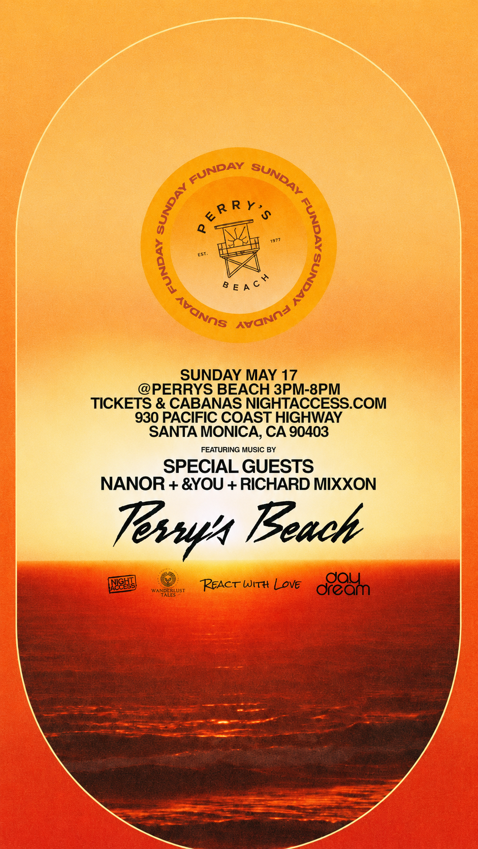 5.17 NANOR + &YOU + SPECIAL GUESTS at Perry's Beach Club Tickets & Tables
