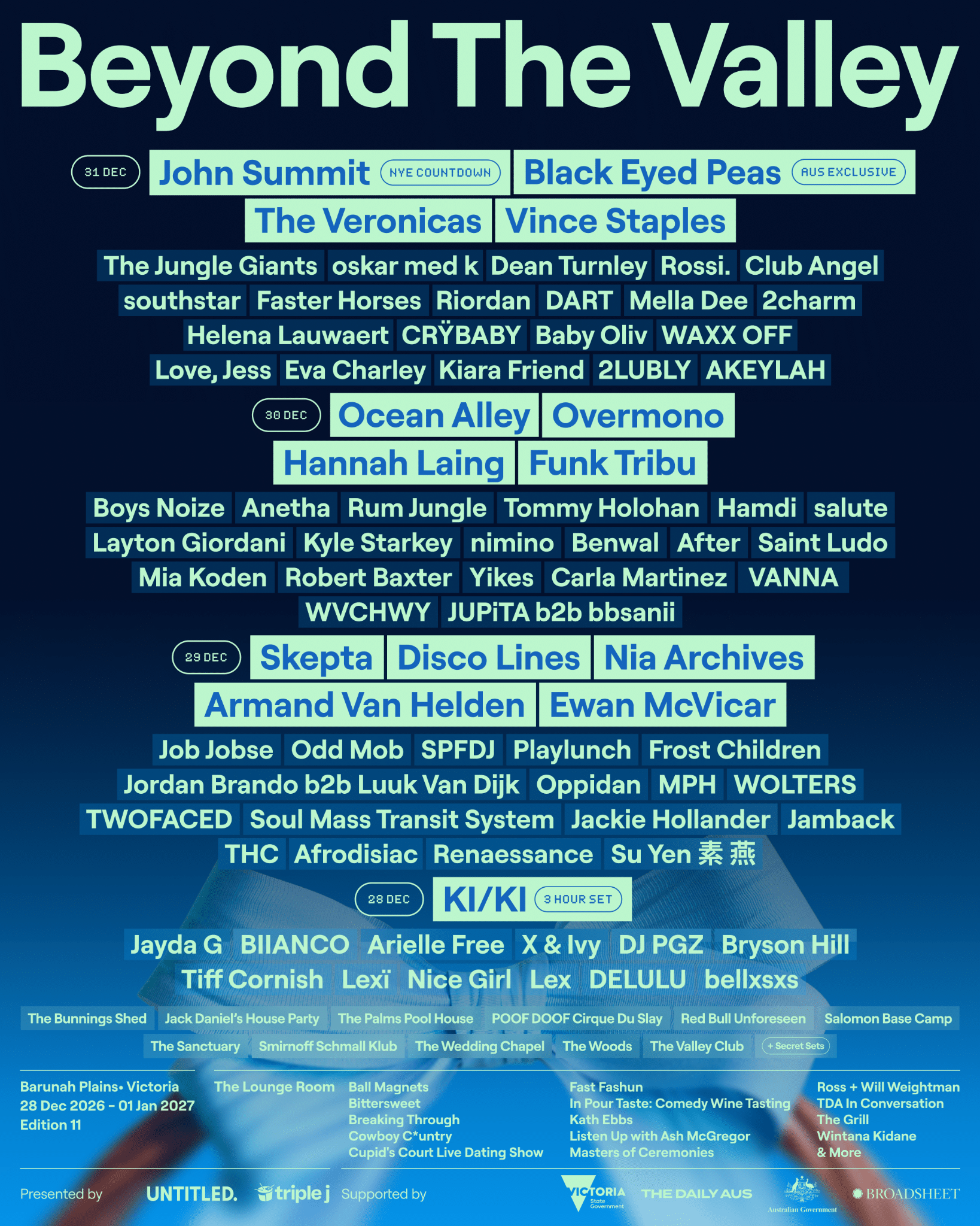 Beyond The Valley official lineup