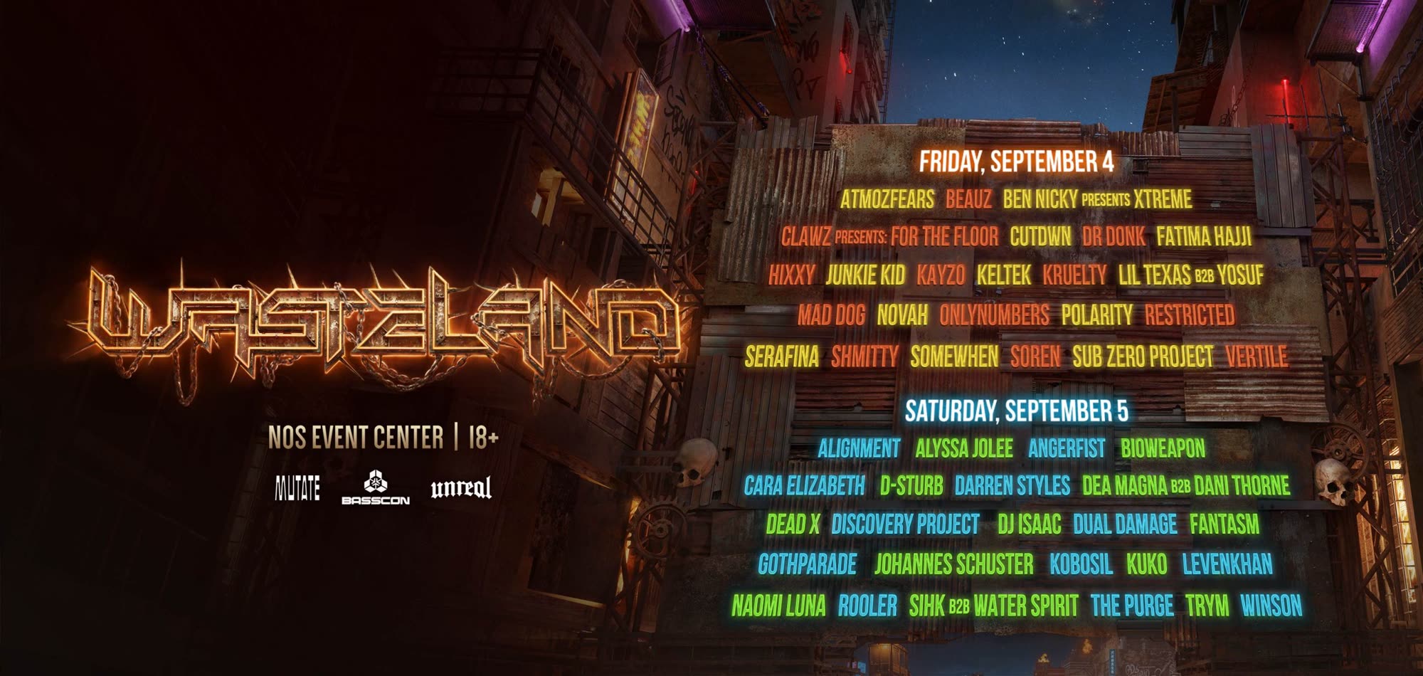 Wasteland official lineup