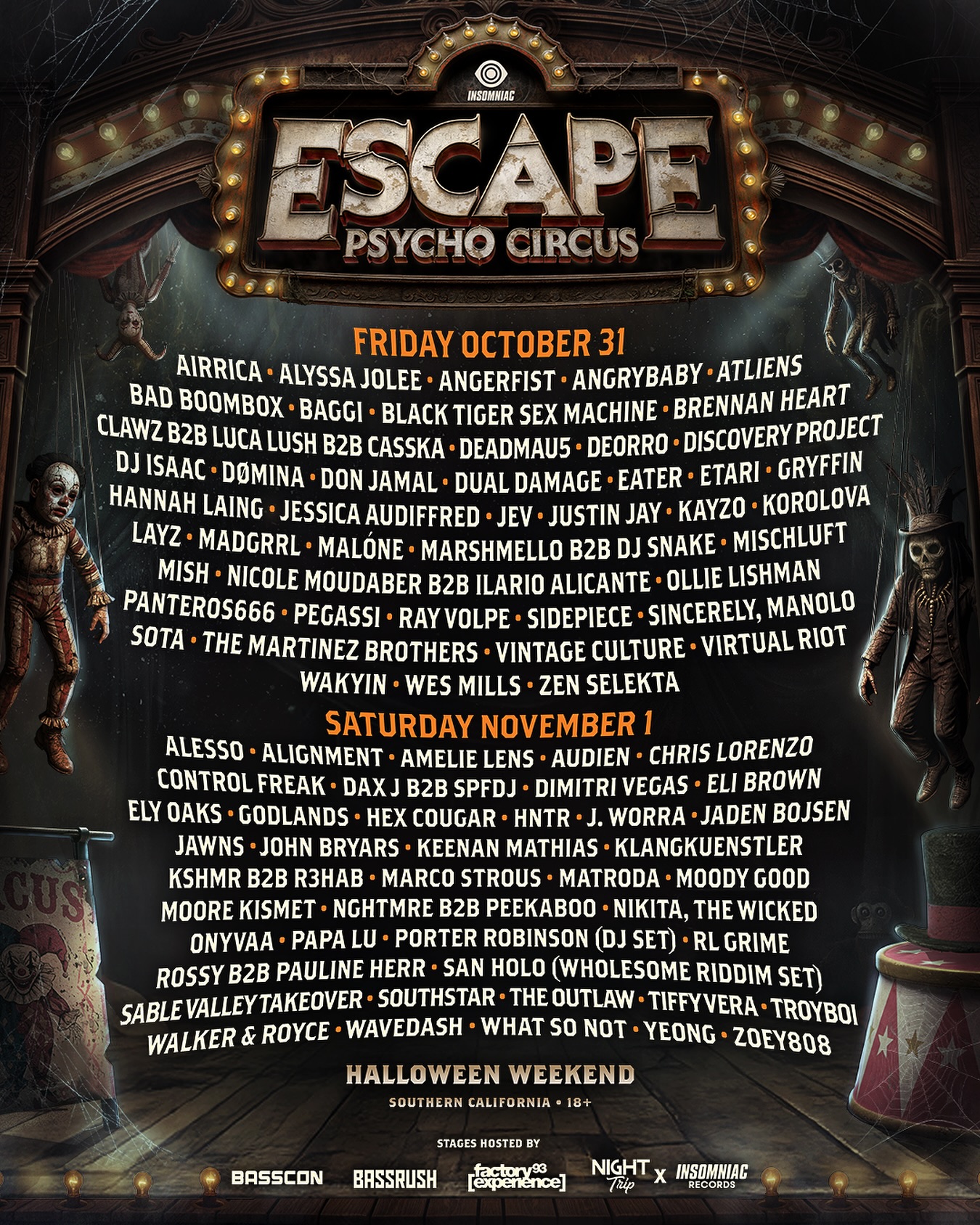 Escape Psycho Circus 2025