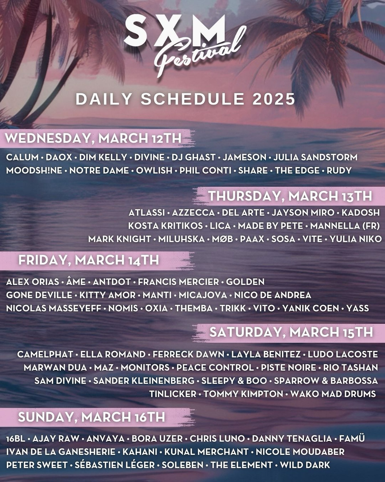 SXM Festival 2025