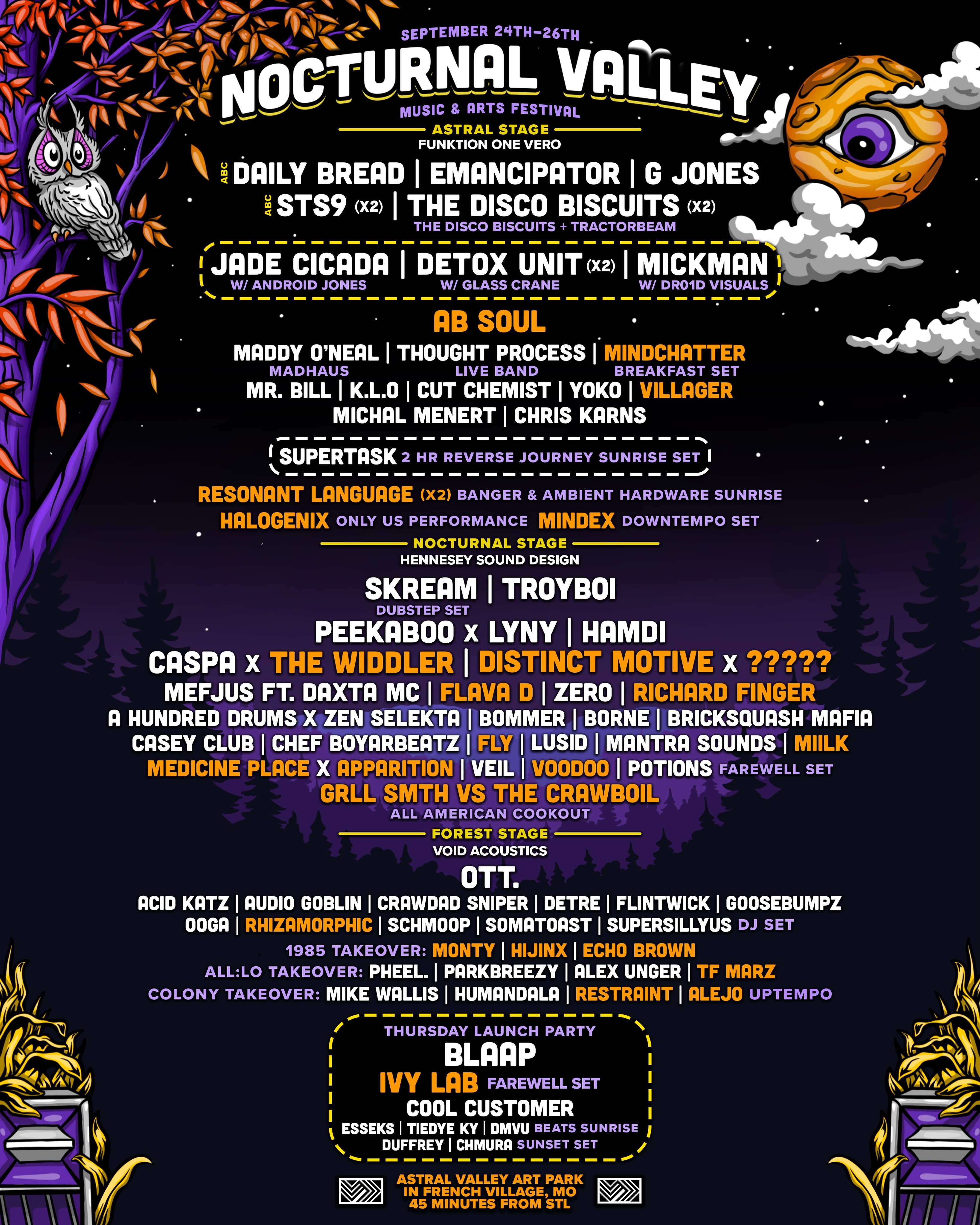 Nocturnal Valley official lineup