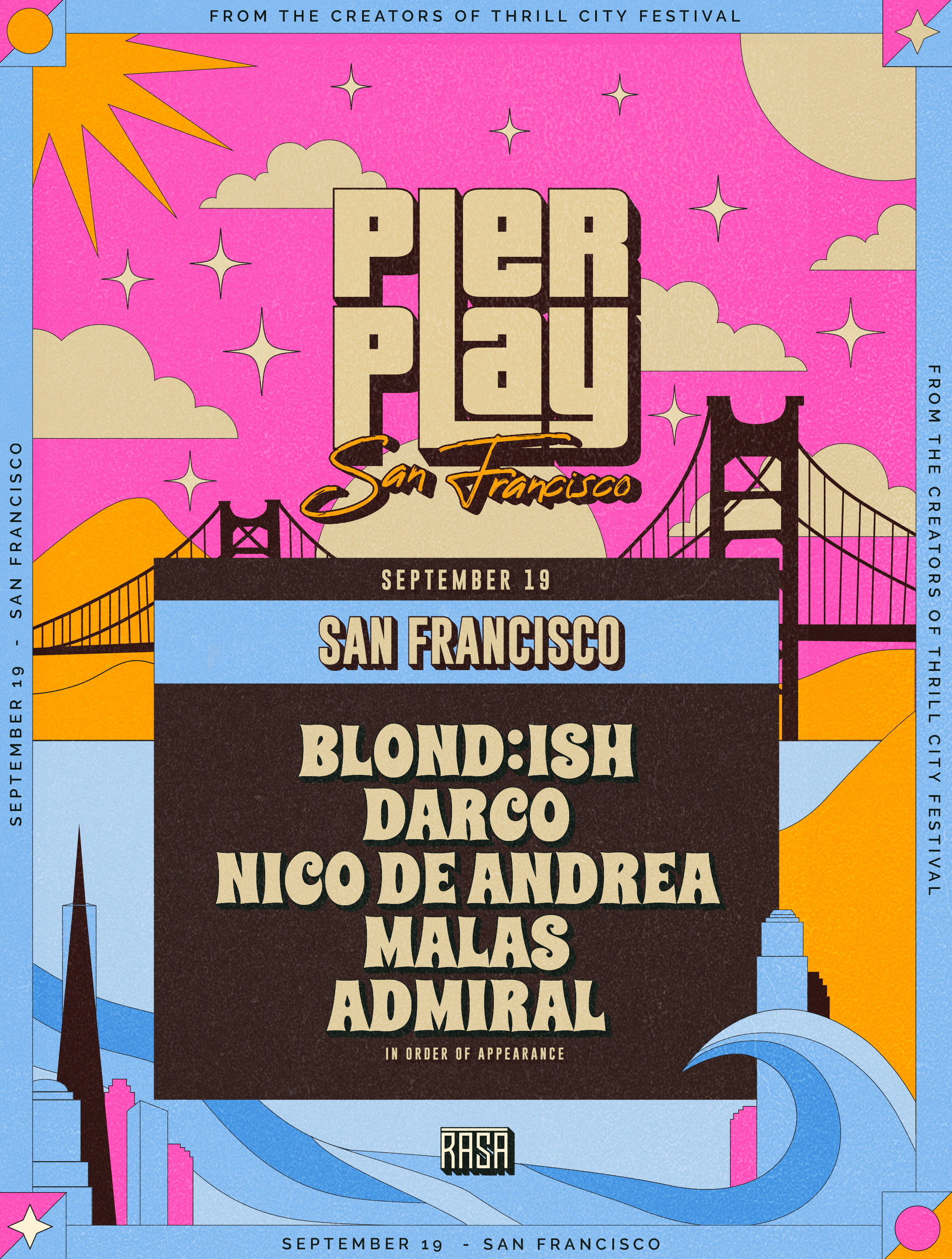 Pier Play Festival San Francisco official lineup