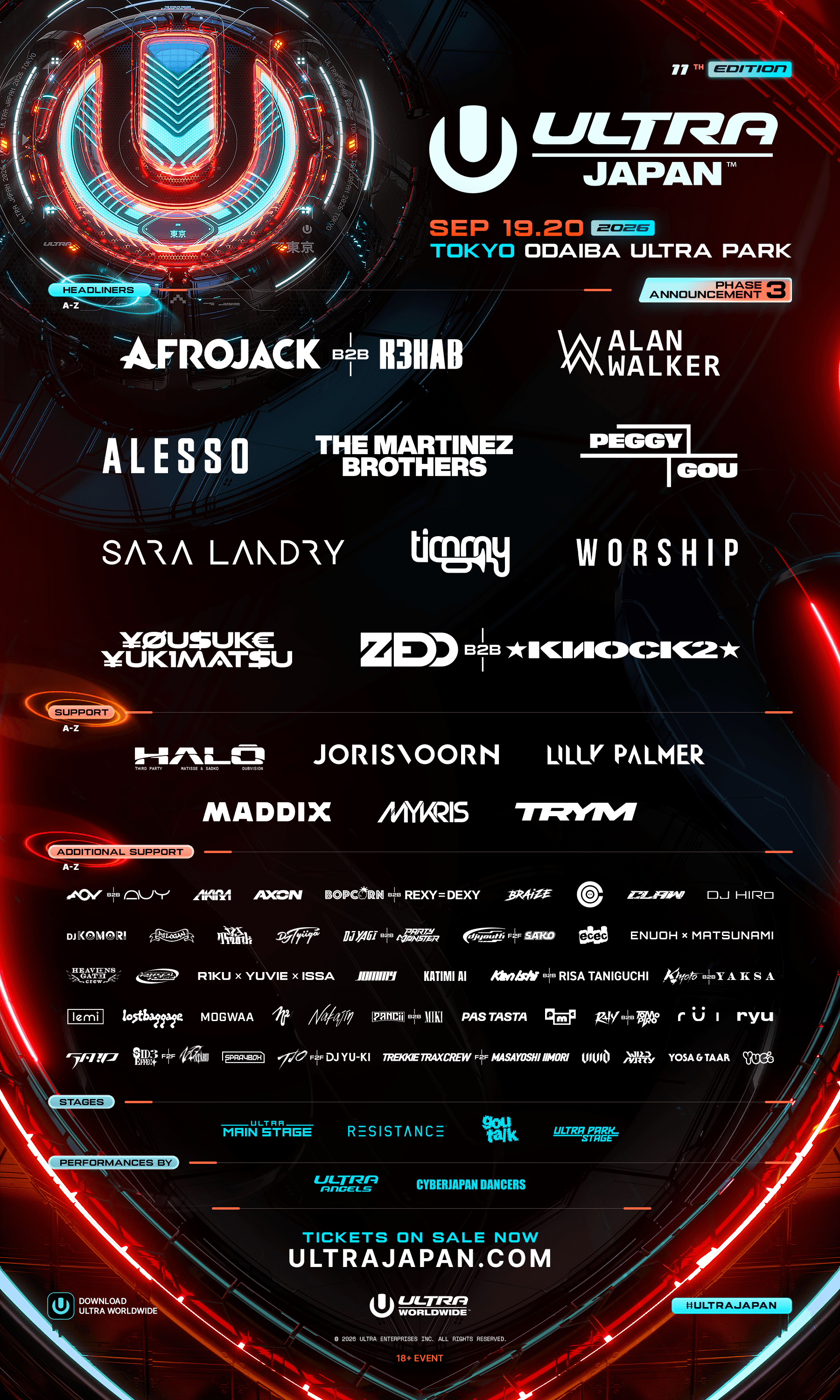 Ultra Japan official lineup