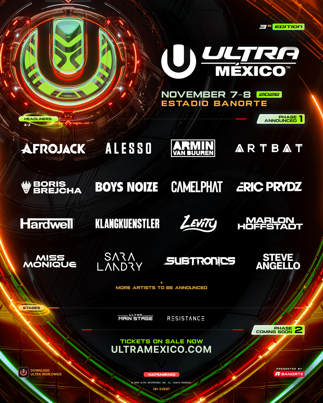 Ultra Mexico official lineup